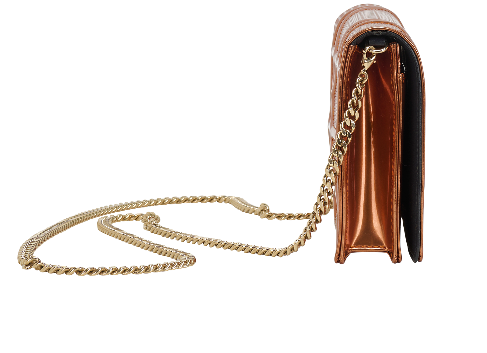 Diorama Wallet On Chain, &pound;695, Handbags, Bronze, Leather, Side view